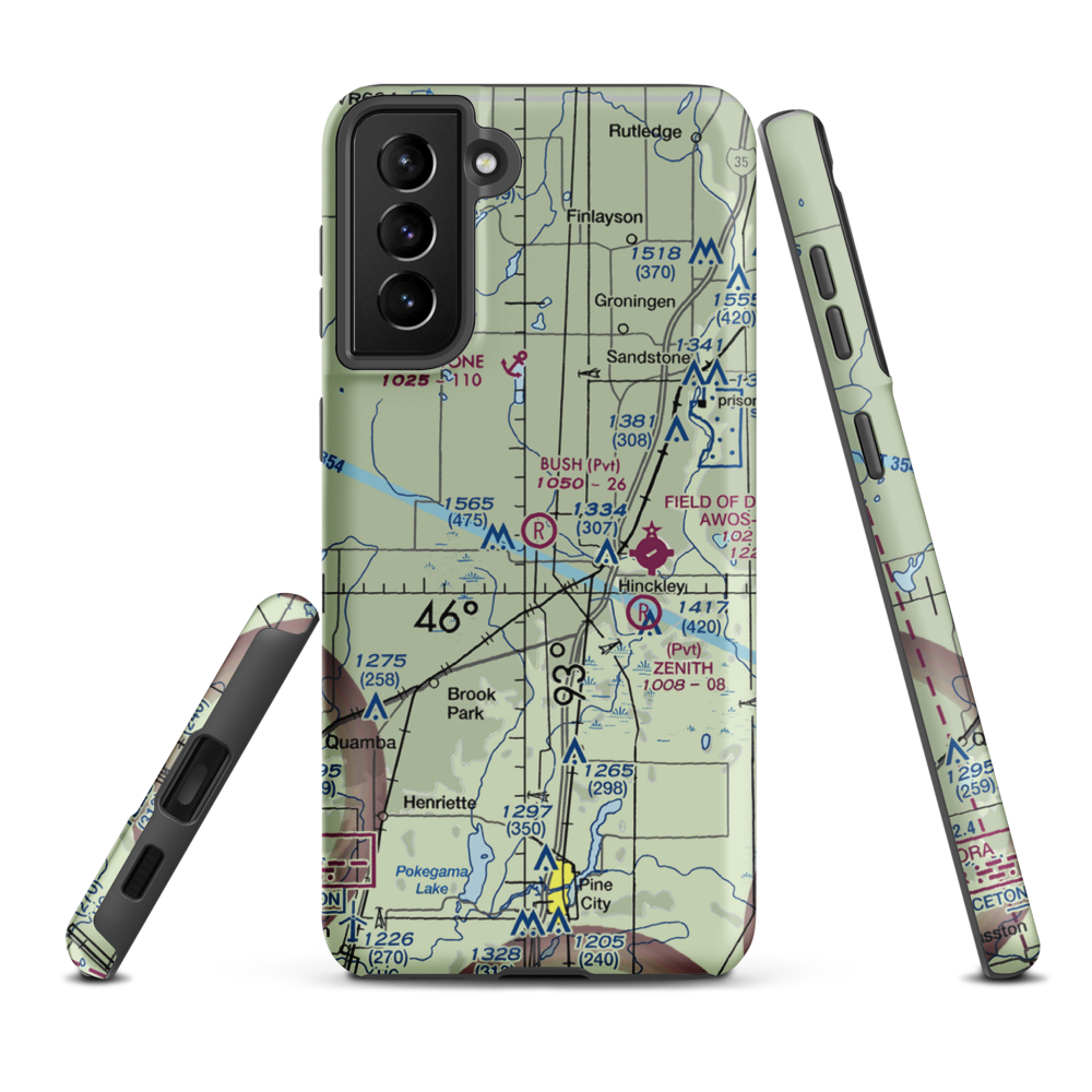Bush Field (MN57) VFR Sectional Samsung Phone Case Samsung Galaxy S21 FE model shown