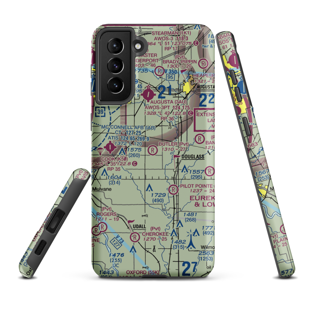 Butler Airpark (4KS7) VFR Sectional Samsung Phone Case Samsung Galaxy S21 Plus model shown
