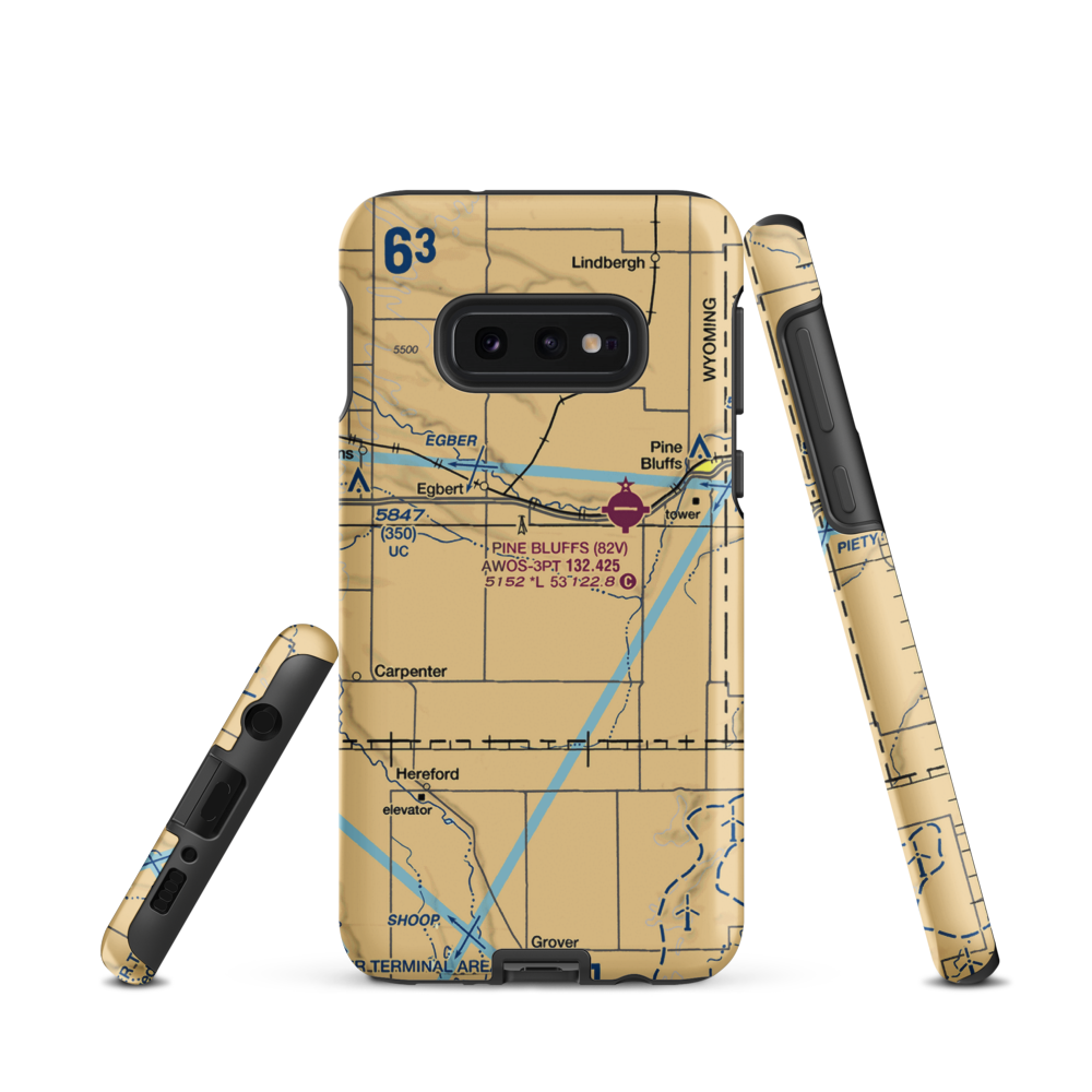 Butler Airport (WY19) VFR Sectional Samsung Phone Case Samsung Galaxy S10 Plus model shown