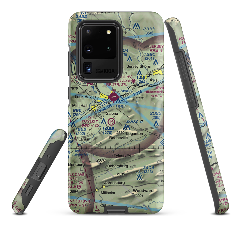 Buzzards Field (PA18) VFR Sectional Samsung Phone Case Samsung Galaxy S20 Ultra model shown