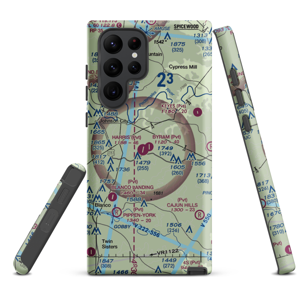 Byram Ranch Airport (63XS) VFR Sectional Samsung Phone Case Samsung Galaxy S22 Ultra model shown