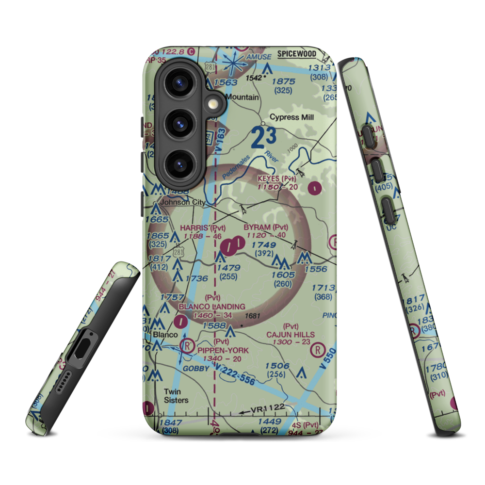 Byram Ranch Airport (63XS) VFR Sectional Samsung Phone Case Samsung Galaxy S24 Plus model shown