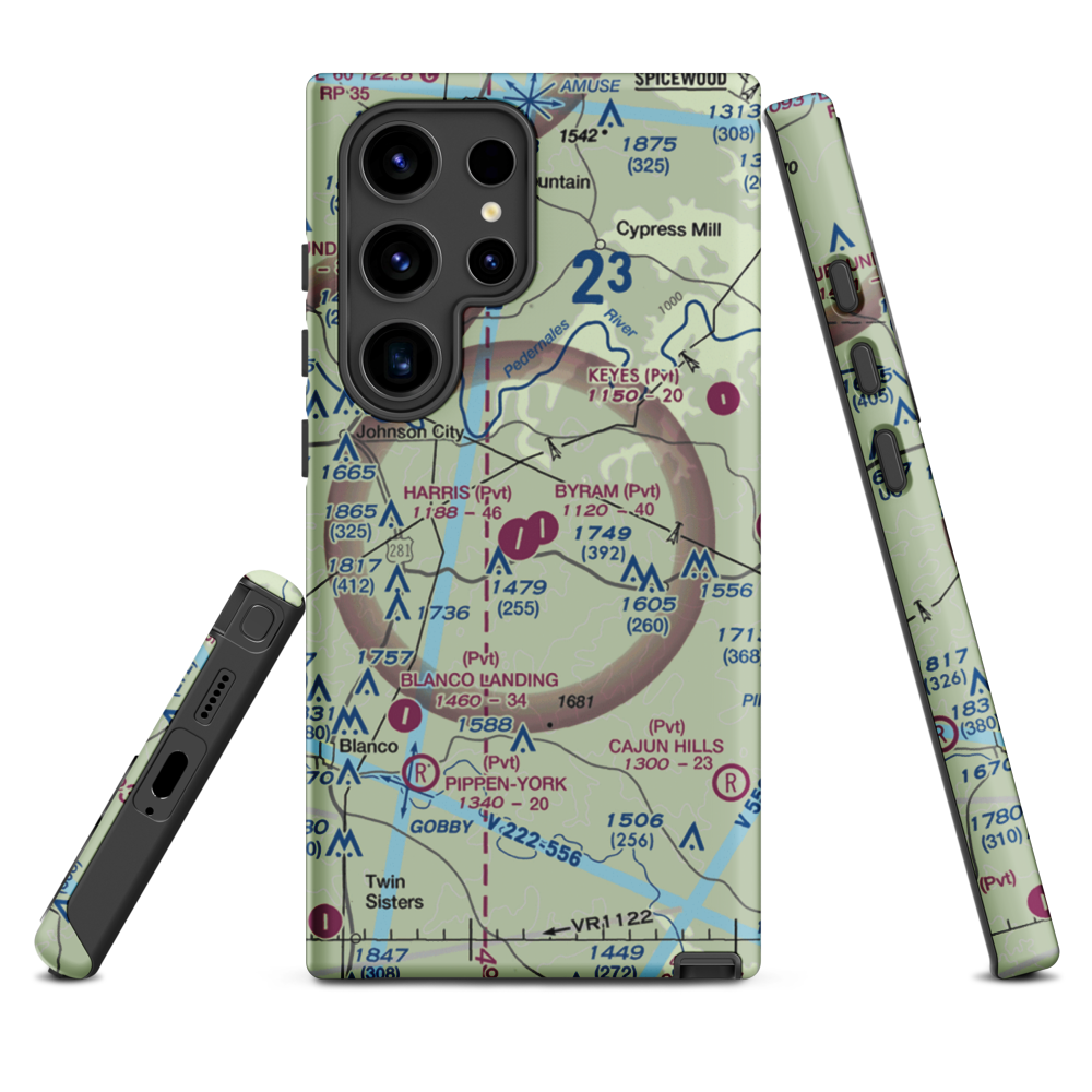 Byram Ranch Airport (63XS) VFR Sectional Samsung Phone Case Samsung Galaxy S24 Ultra model shown