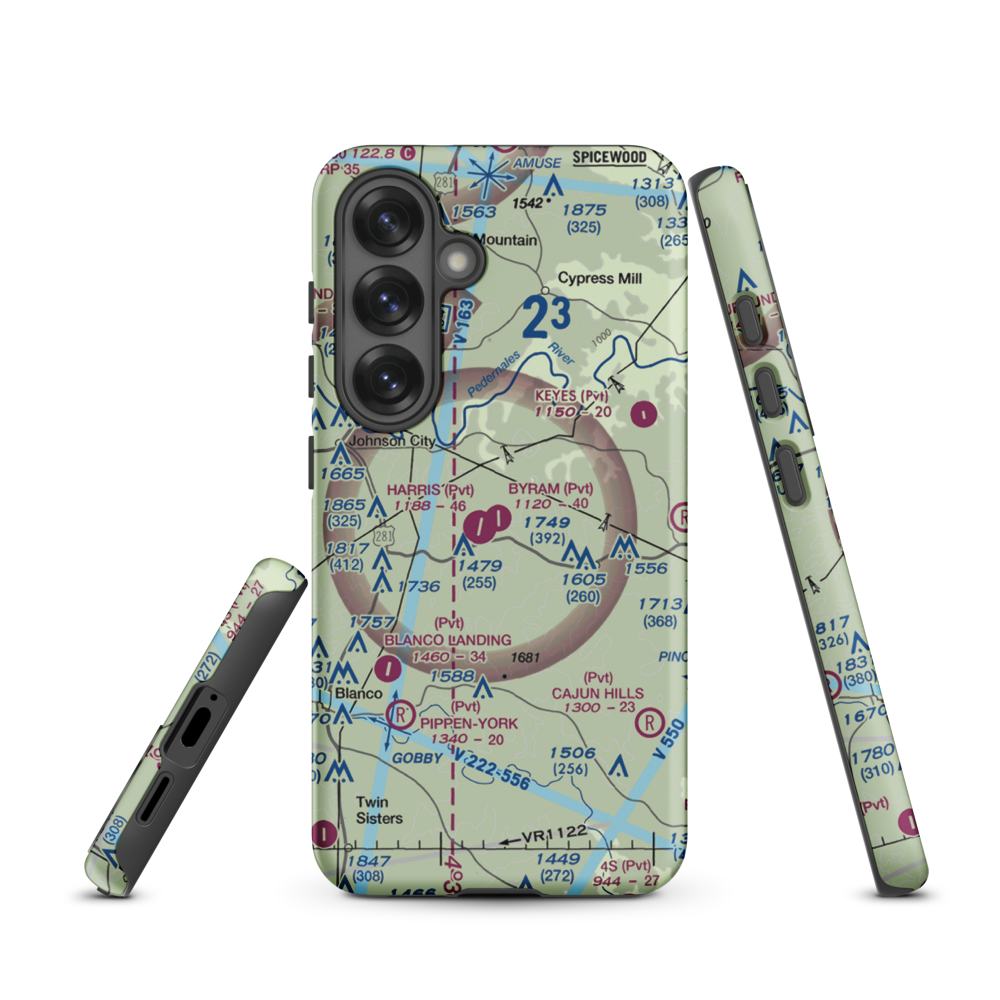Byram Ranch Airport (63XS) VFR Sectional Samsung Phone Case Samsung Galaxy S25 model shown