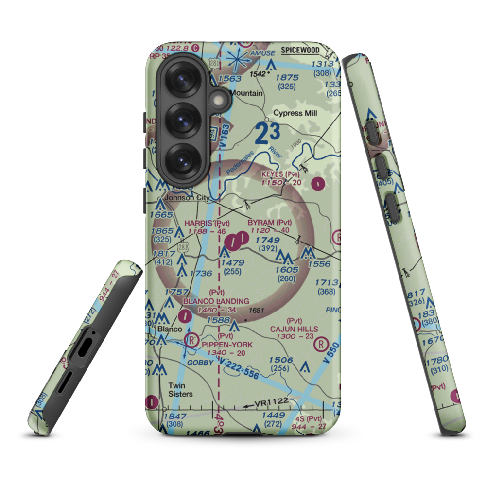 Byram Ranch Airport (63XS) VFR Sectional Samsung Phone Case Samsung Galaxy S25 Plus model shown