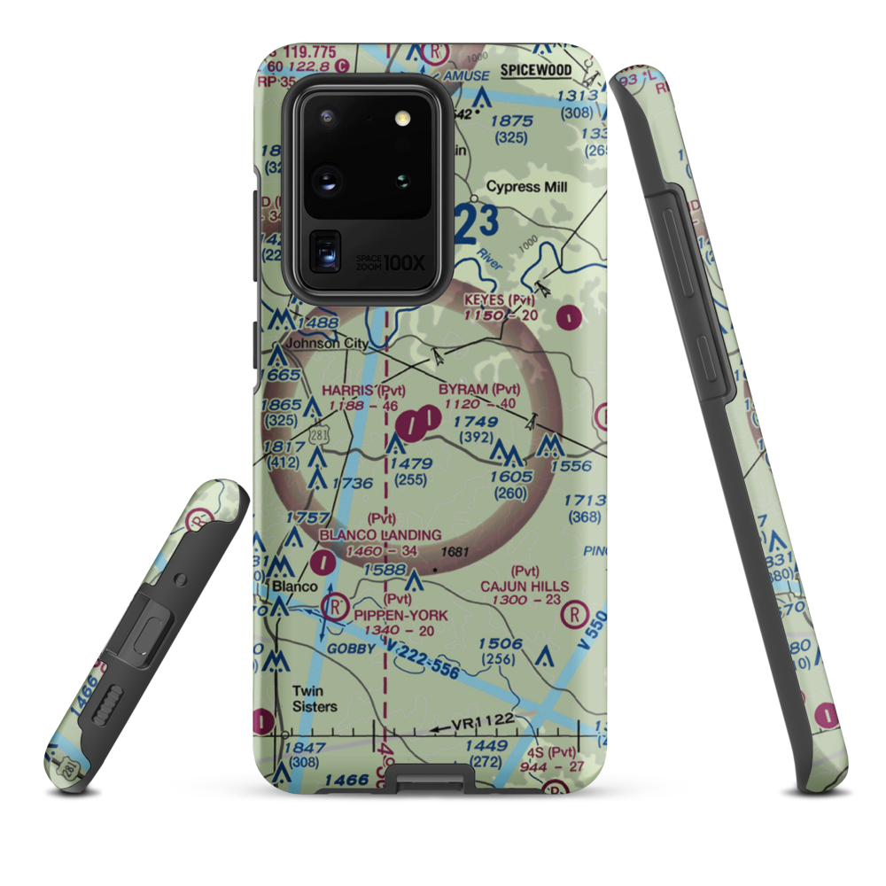Byram Ranch Airport (63XS) VFR Sectional Samsung Phone Case Samsung Galaxy S20 Ultra model shown