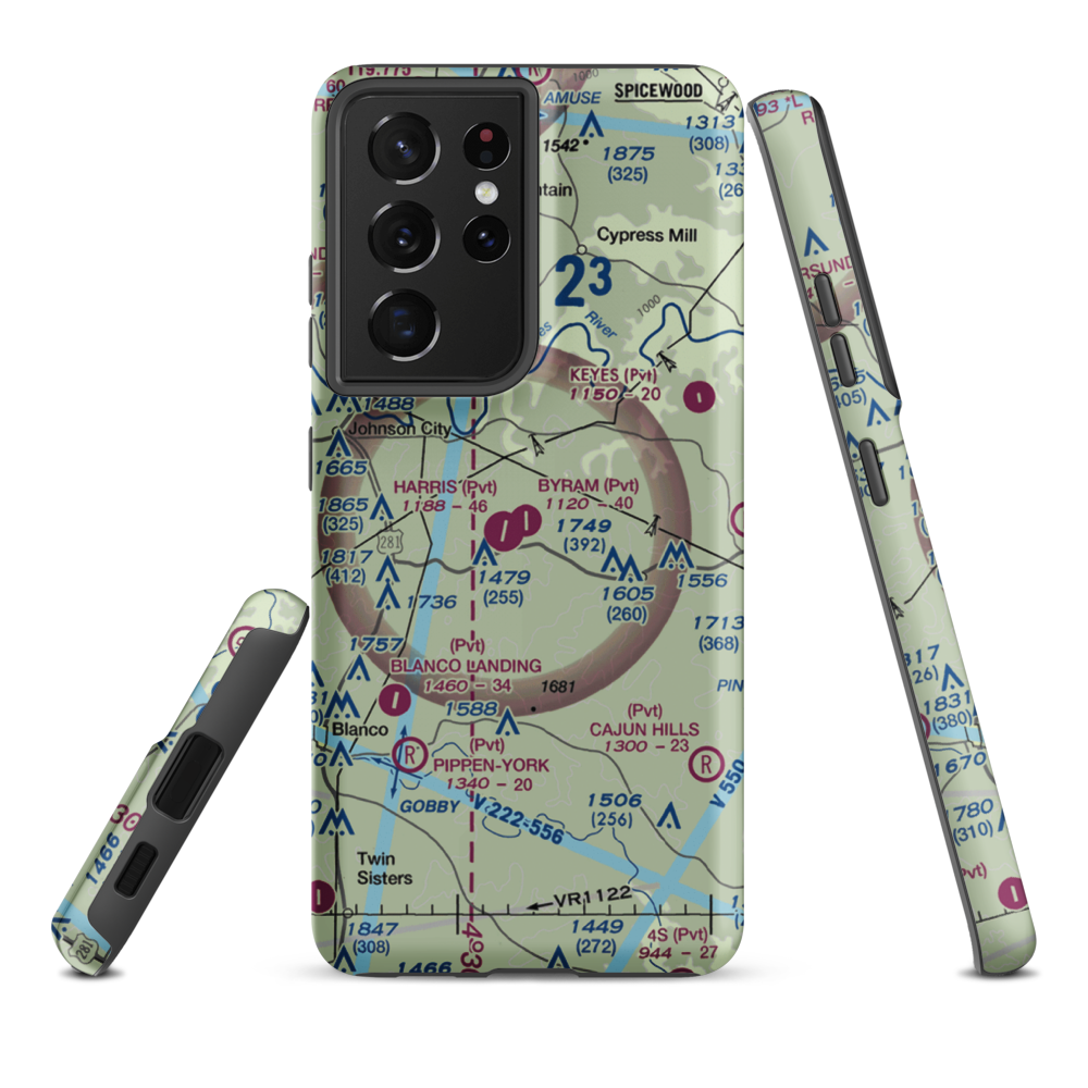 Byram Ranch Airport (63XS) VFR Sectional Samsung Phone Case Samsung Galaxy S21 Ultra model shown