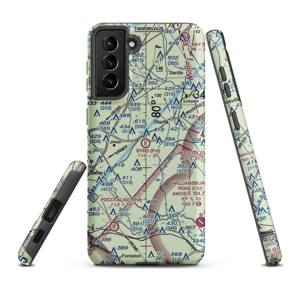 Byrd Field (SC48) VFR Sectional Samsung Phone Case Samsung Galaxy S21 FE model shown