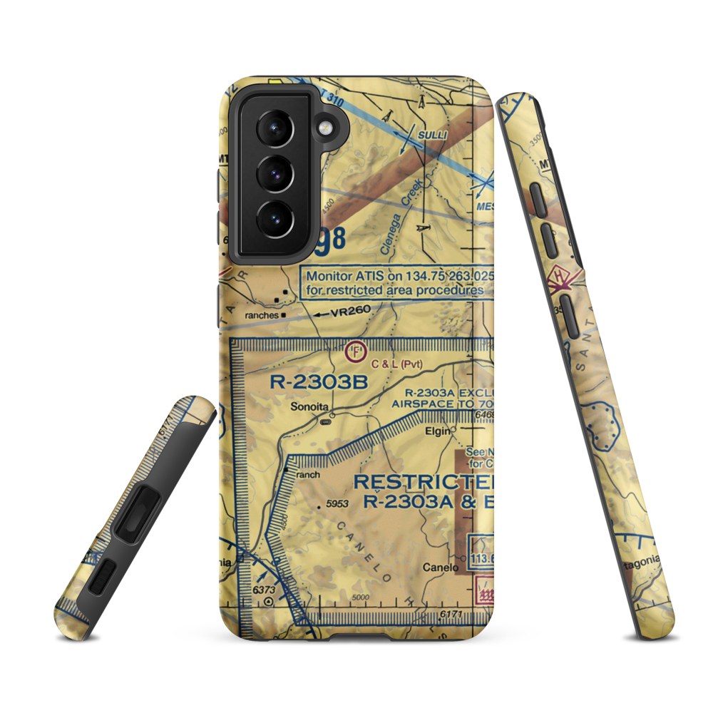 C & L Ranch Ultralightport (AZ19) VFR Sectional Samsung Phone Case Samsung Galaxy S21 FE model shown