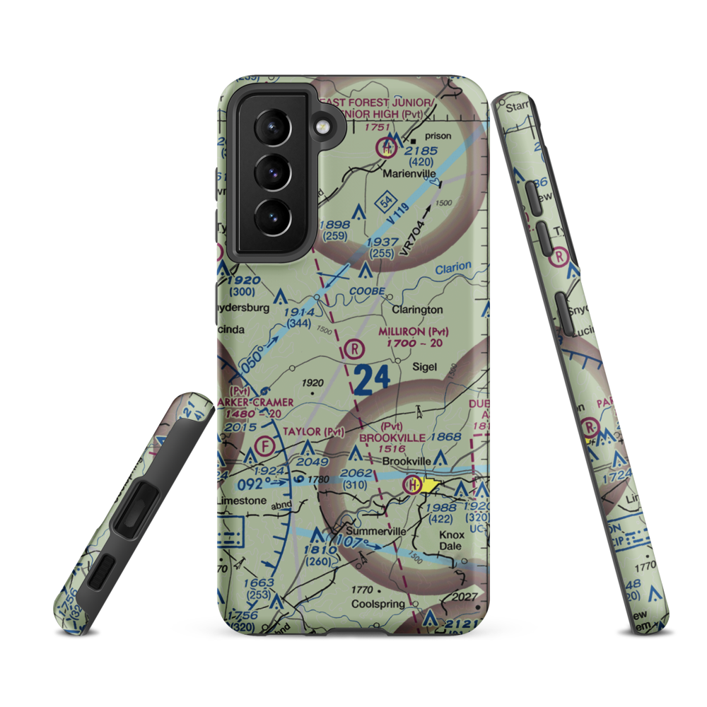 C & W Milliron Flying Field (PN13) VFR Sectional Samsung Phone Case Samsung Galaxy S21 Ultra model shown