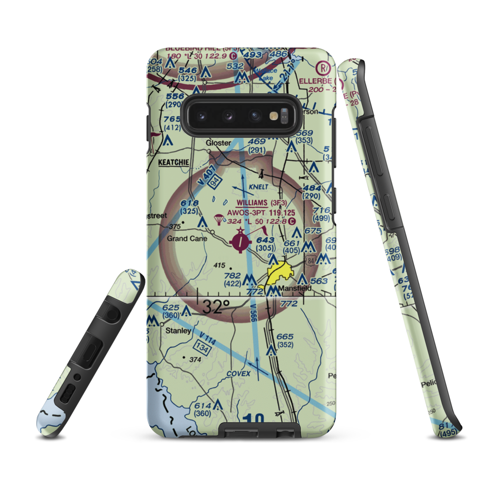 C E 'Rusty' Williams Airport (3F3) VFR Sectional Samsung Phone Case Samsung Galaxy S10 Plus model shown