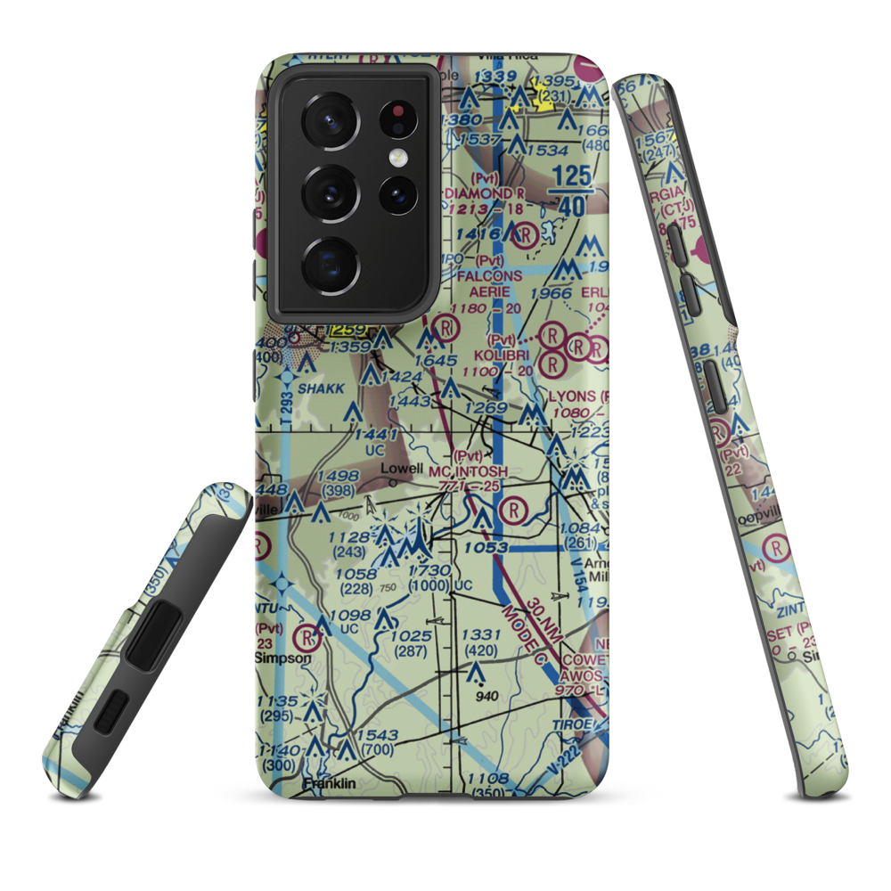 C&R Farm Airport (78GA) VFR Sectional Samsung Phone Case Samsung Galaxy S21 Ultra model shown