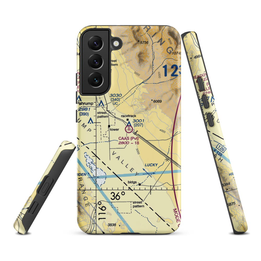 Caas Airport (NV98) VFR Sectional Samsung Phone Case Samsung Galaxy S22 Plus model shown