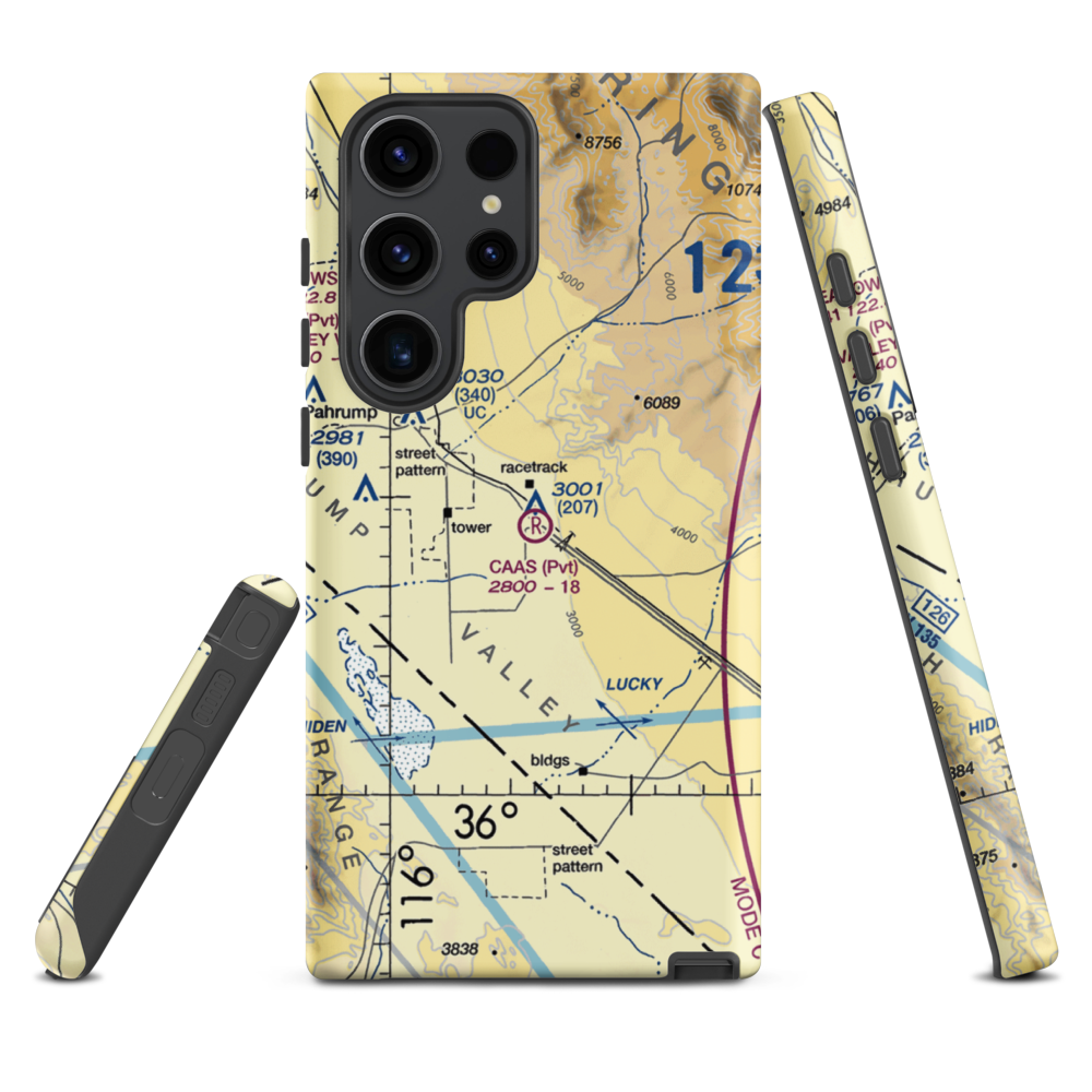 Caas Airport (NV98) VFR Sectional Samsung Phone Case Samsung Galaxy S23 Ultra model shown