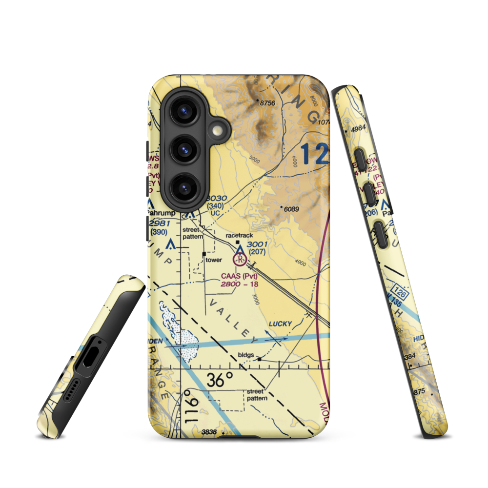 Caas Airport (NV98) VFR Sectional Samsung Phone Case Samsung Galaxy S24 model shown