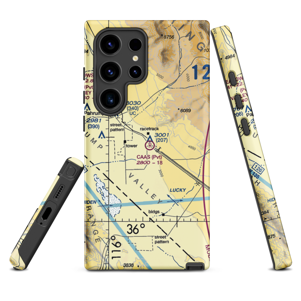 Caas Airport (NV98) VFR Sectional Samsung Phone Case Samsung Galaxy S24 Ultra model shown