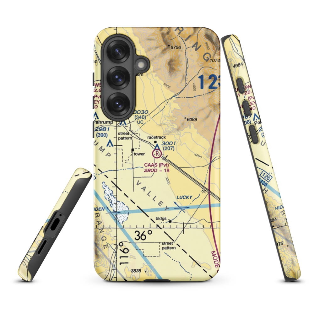 Caas Airport (NV98) VFR Sectional Samsung Phone Case Samsung Galaxy S25 Plus model shown