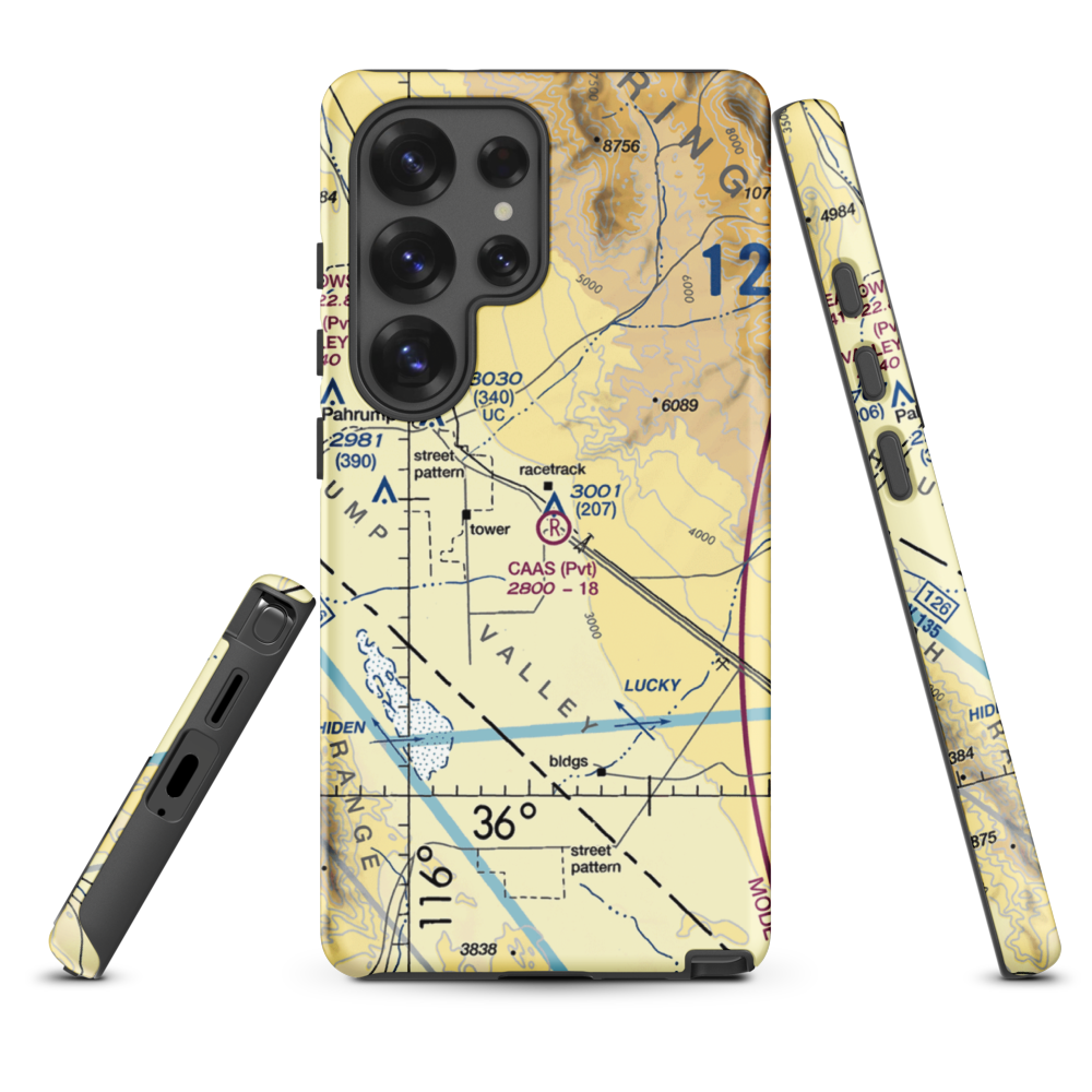 Caas Airport (NV98) VFR Sectional Samsung Phone Case Samsung Galaxy S25 Ultra model shown