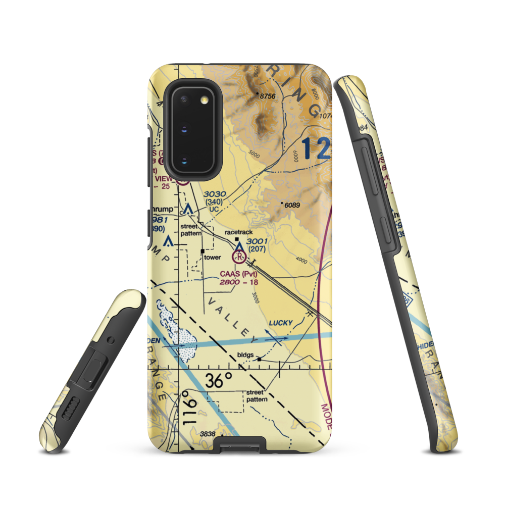 Caas Airport (NV98) VFR Sectional Samsung Phone Case Samsung Galaxy S20 model shown