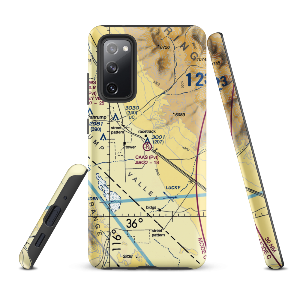 Caas Airport (NV98) VFR Sectional Samsung Phone Case Samsung Galaxy S20 FE model shown