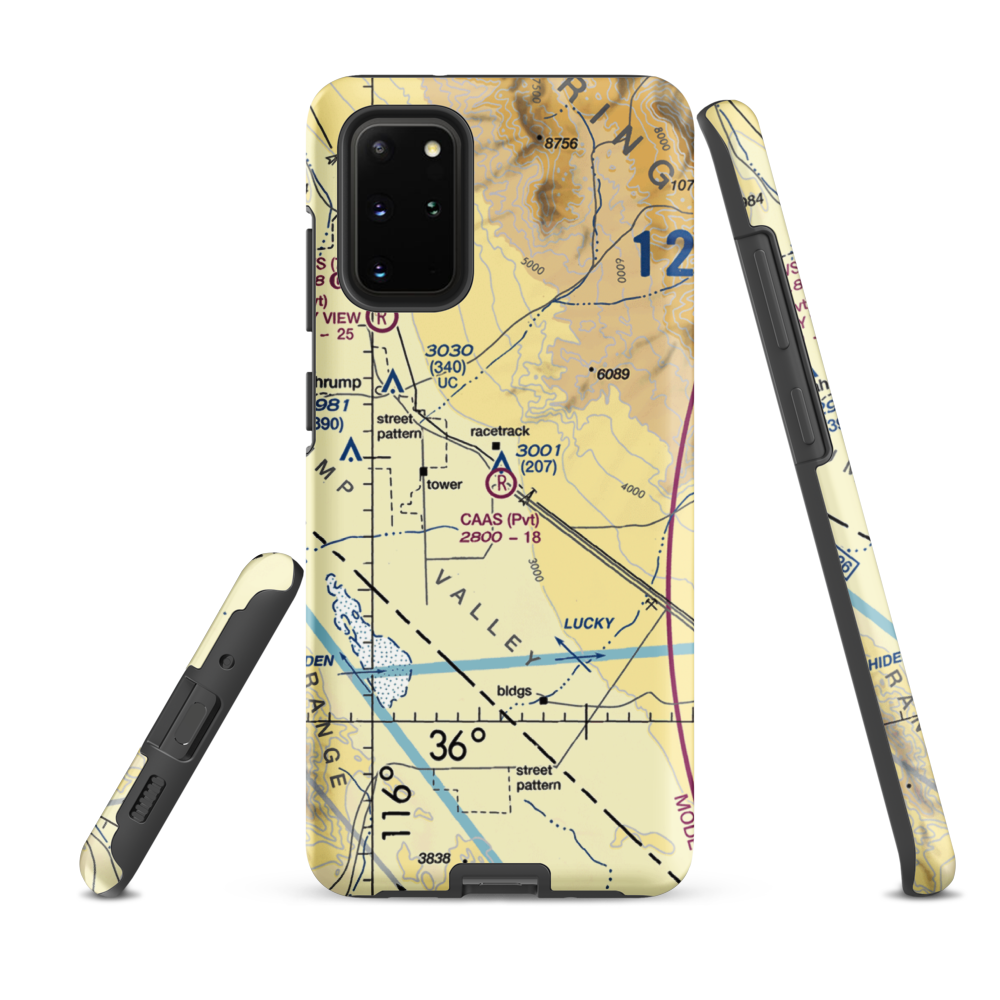 Caas Airport (NV98) VFR Sectional Samsung Phone Case Samsung Galaxy S20 Plus model shown