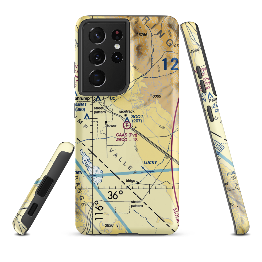 Caas Airport (NV98) VFR Sectional Samsung Phone Case Samsung Galaxy S21 Ultra model shown