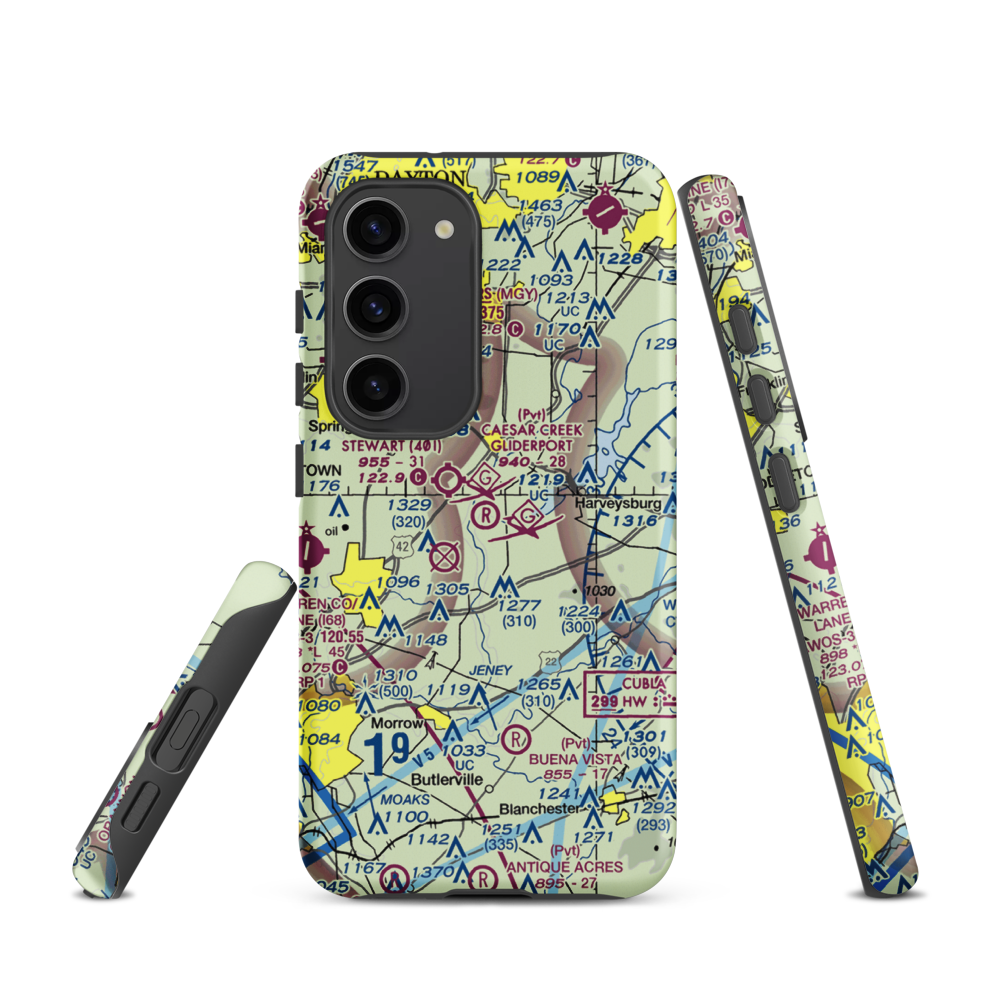 Caesar Creek Soaring Club Gliderport (2OH9) VFR Sectional Samsung Phone Case Samsung Galaxy S23 model shown