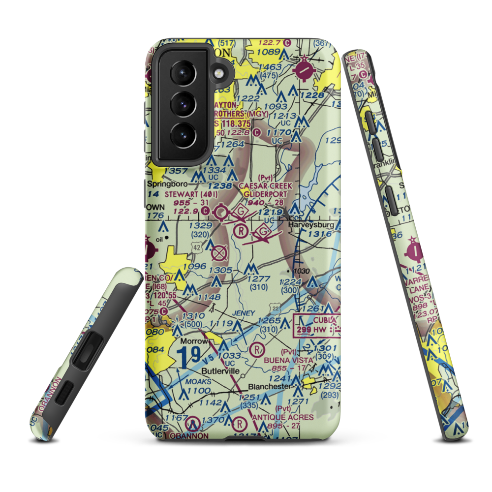 Caesar Creek Soaring Club Gliderport (2OH9) VFR Sectional Samsung Phone Case Samsung Galaxy S21 FE model shown