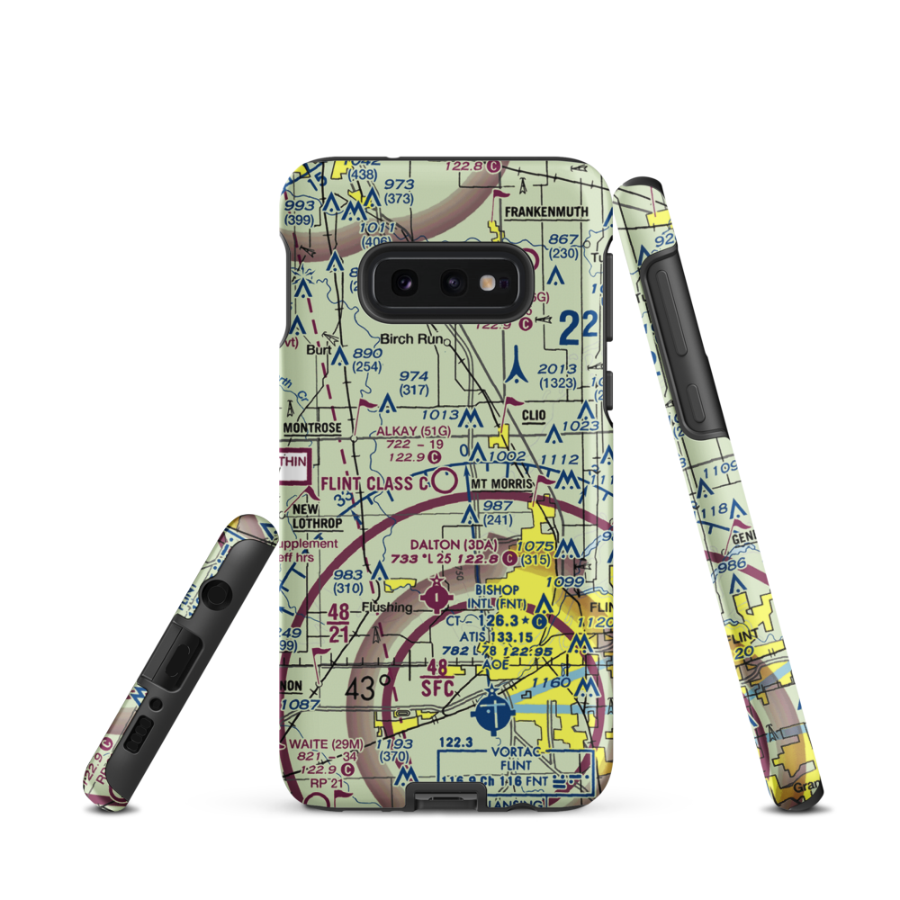 Cagney Airport (51G) VFR Sectional Samsung Phone Case Samsung Galaxy S10 Plus model shown