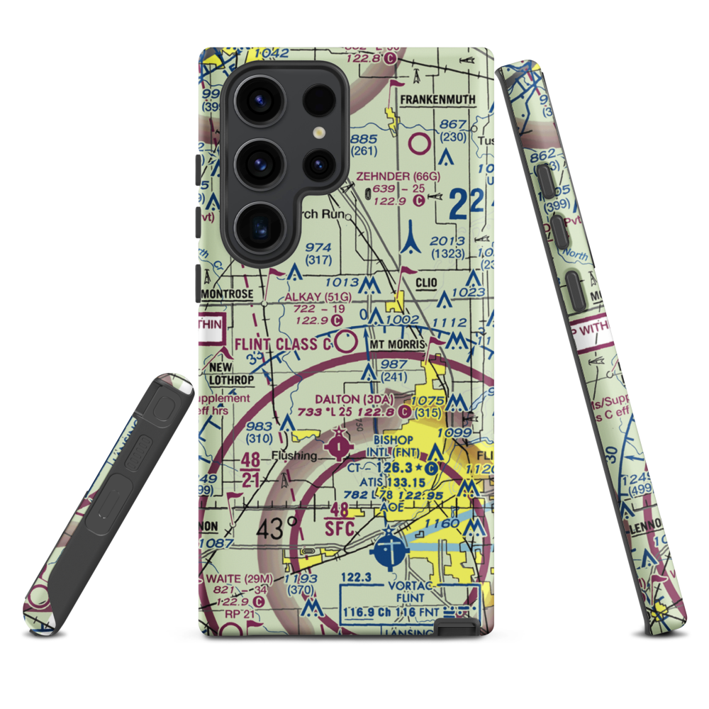 Cagney Airport (51G) VFR Sectional Samsung Phone Case Samsung Galaxy S23 Ultra model shown