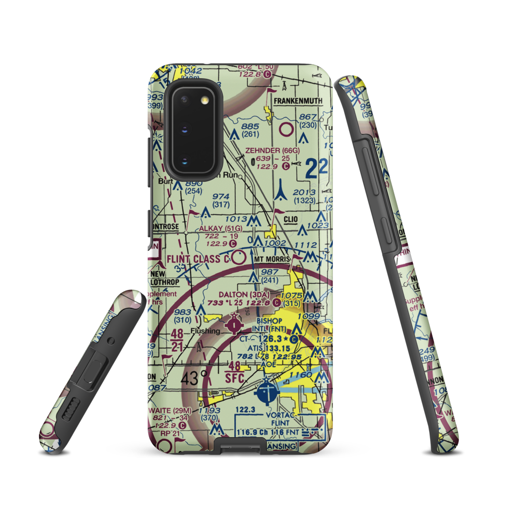Cagney Airport (51G) VFR Sectional Samsung Phone Case Samsung Galaxy S20 model shown