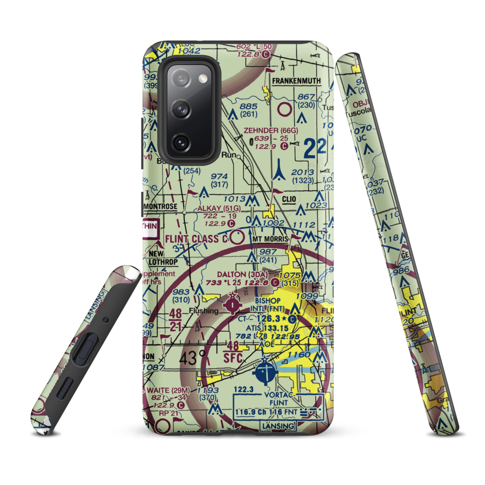 Cagney Airport (51G) VFR Sectional Samsung Phone Case Samsung Galaxy S20 FE model shown