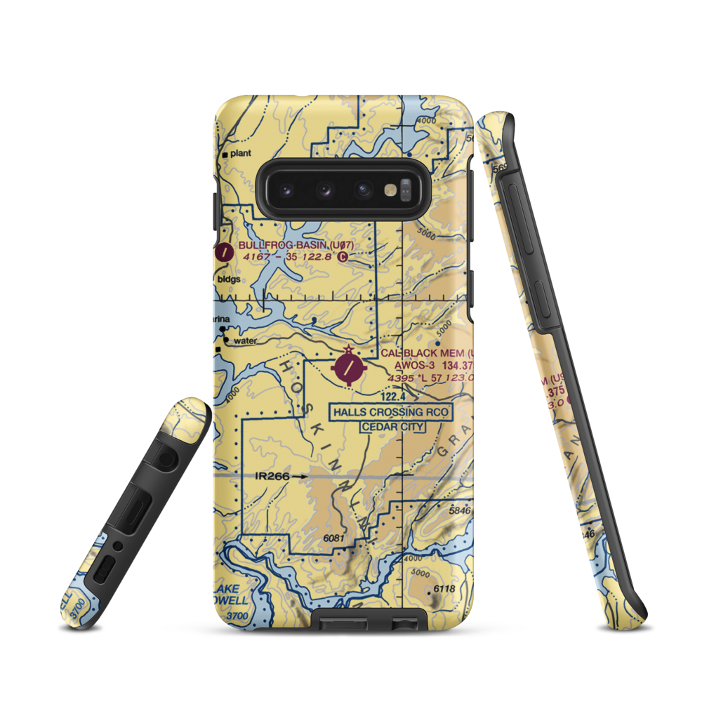 Cal Black Memorial Airport (U96) VFR Sectional Samsung Phone Case Samsung Galaxy S10 model shown