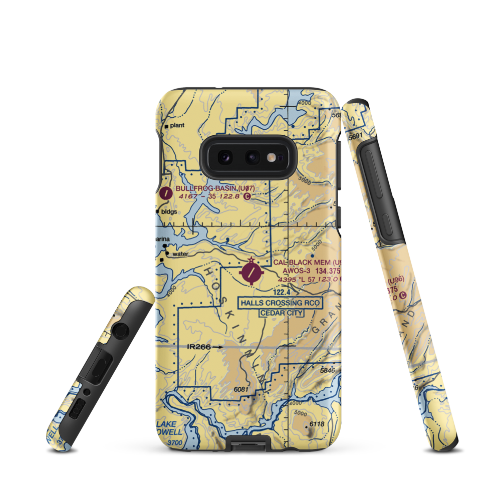 Cal Black Memorial Airport (U96) VFR Sectional Samsung Phone Case Samsung Galaxy S10 Plus model shown