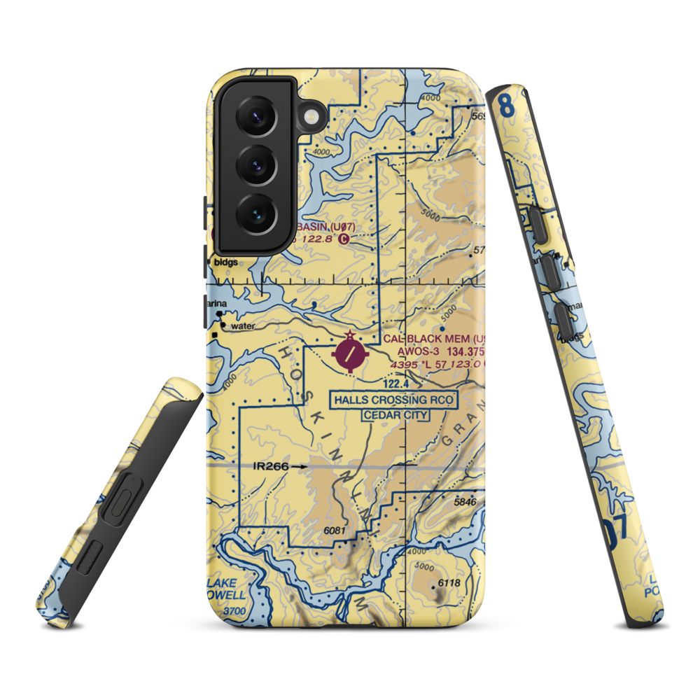 Cal Black Memorial Airport (U96) VFR Sectional Samsung Phone Case Samsung Galaxy S22 Plus model shown
