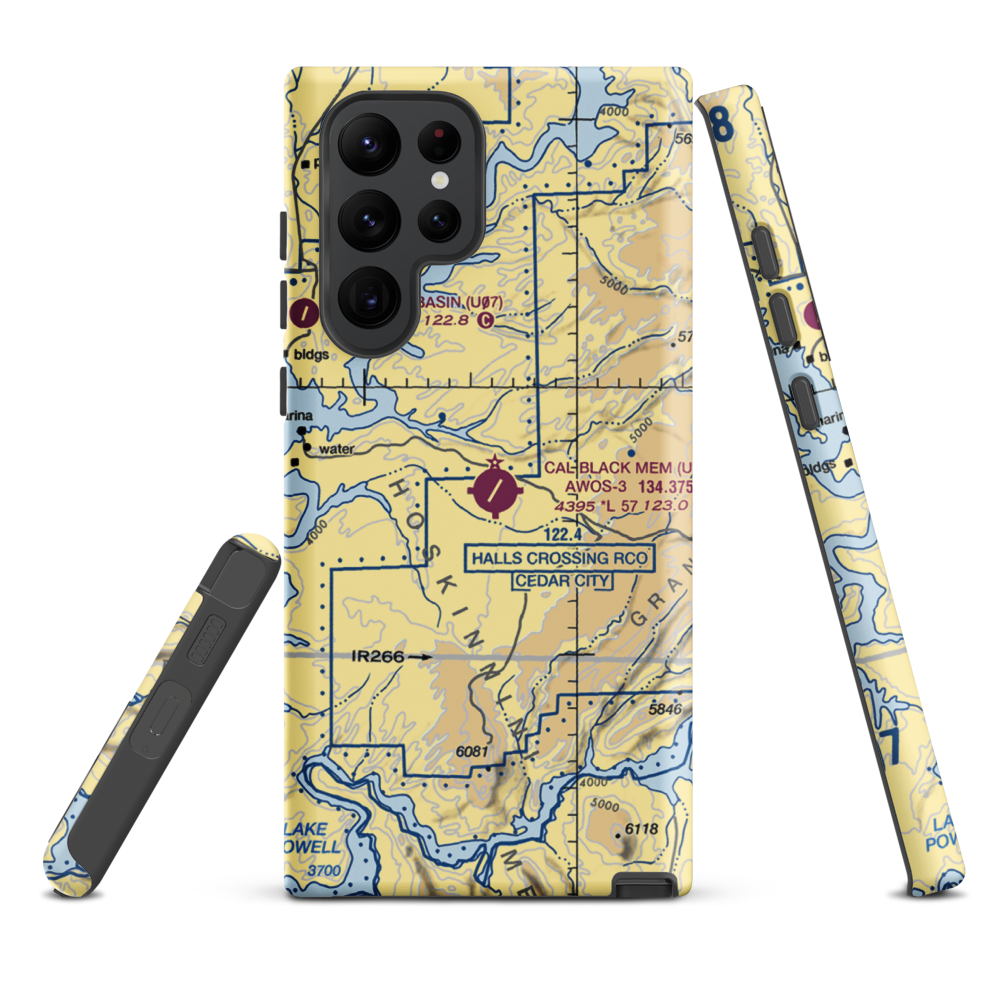 Cal Black Memorial Airport (U96) VFR Sectional Samsung Phone Case Samsung Galaxy S22 Ultra model shown
