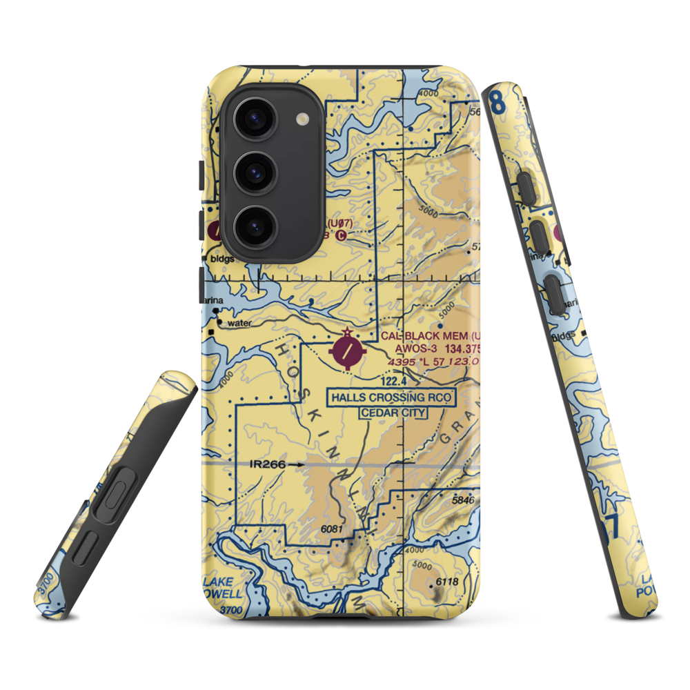 Cal Black Memorial Airport (U96) VFR Sectional Samsung Phone Case Samsung Galaxy S23 Plus model shown
