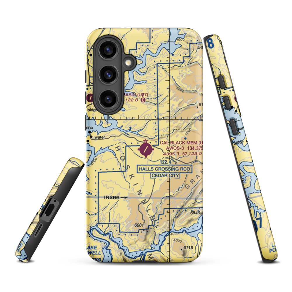 Cal Black Memorial Airport (U96) VFR Sectional Samsung Phone Case Samsung Galaxy S24 Plus model shown