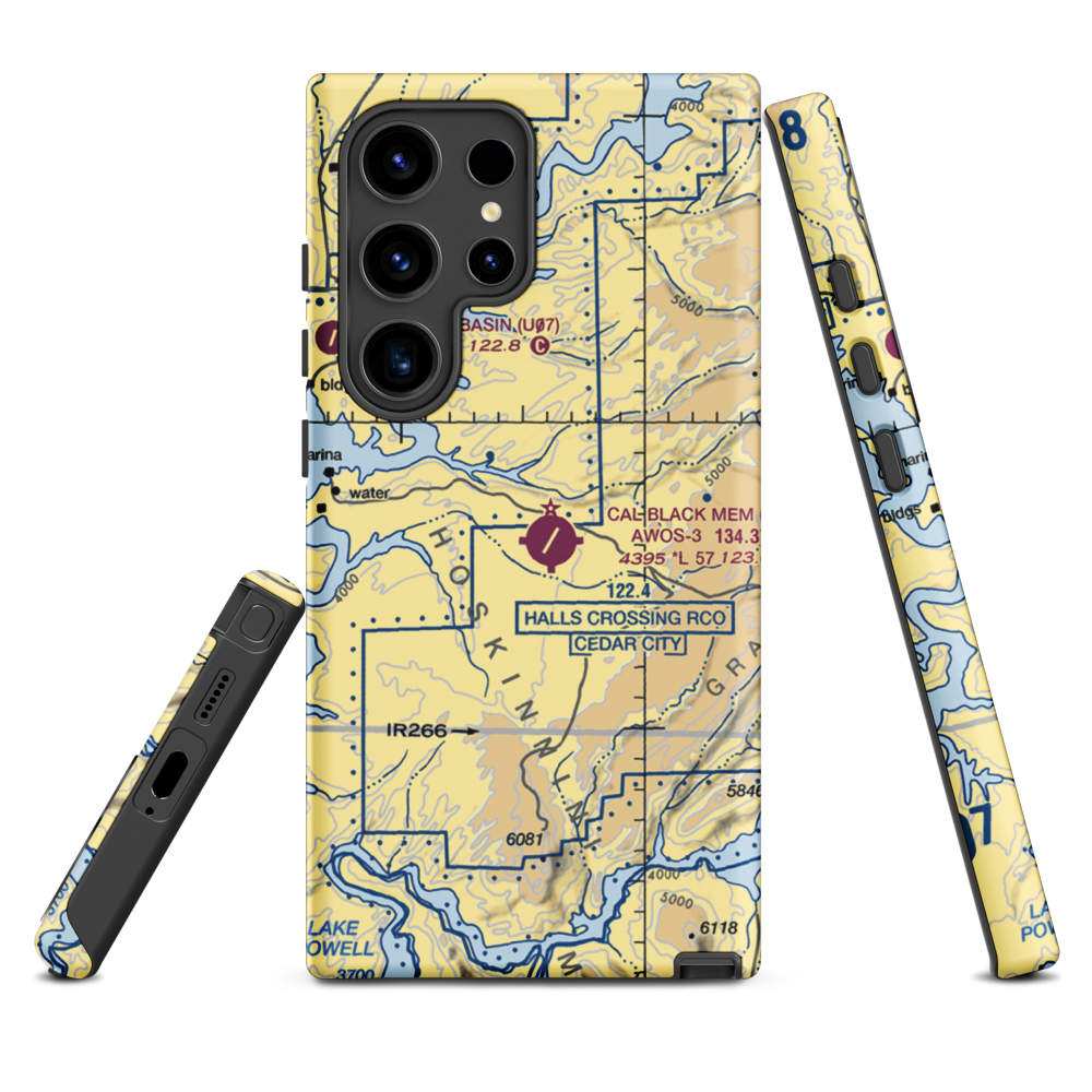 Cal Black Memorial Airport (U96) VFR Sectional Samsung Phone Case Samsung Galaxy S24 Ultra model shown