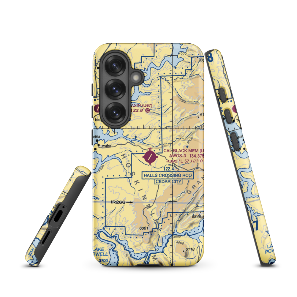 Cal Black Memorial Airport (U96) VFR Sectional Samsung Phone Case Samsung Galaxy S25 model shown