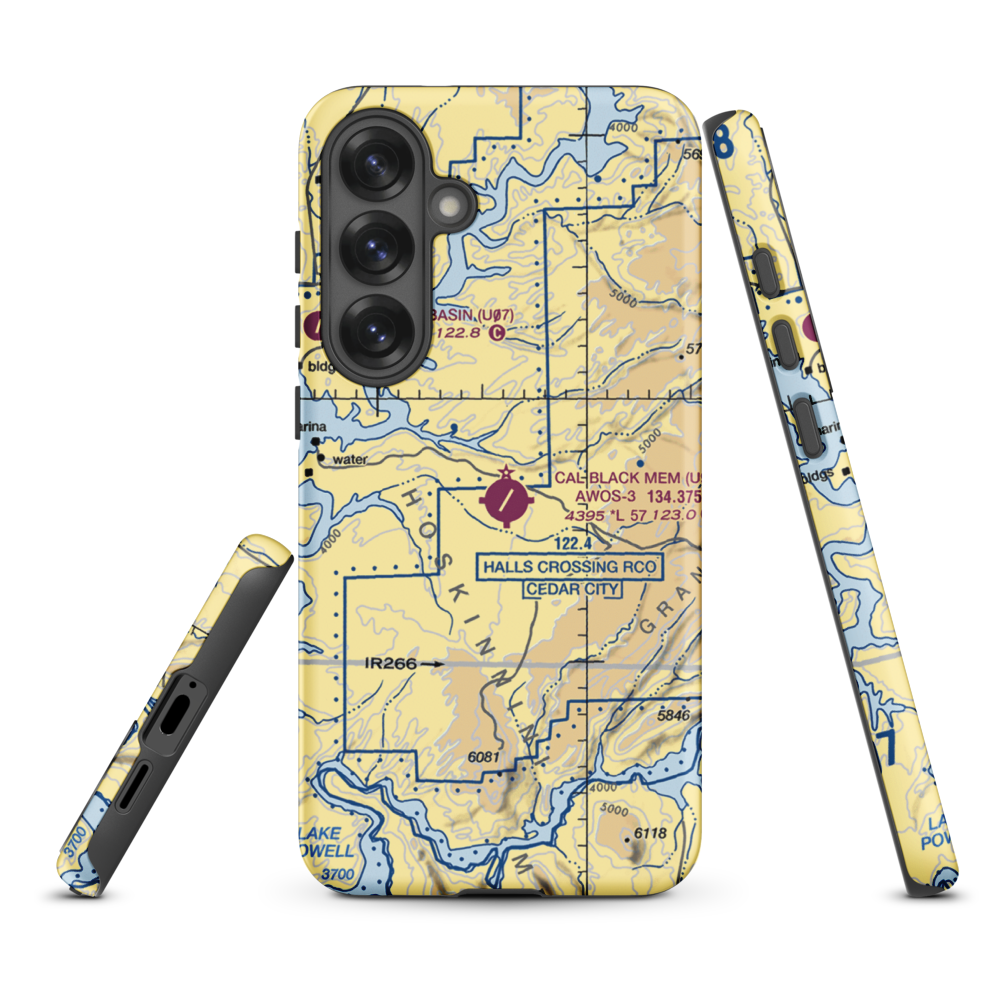 Cal Black Memorial Airport (U96) VFR Sectional Samsung Phone Case Samsung Galaxy S25 Plus model shown