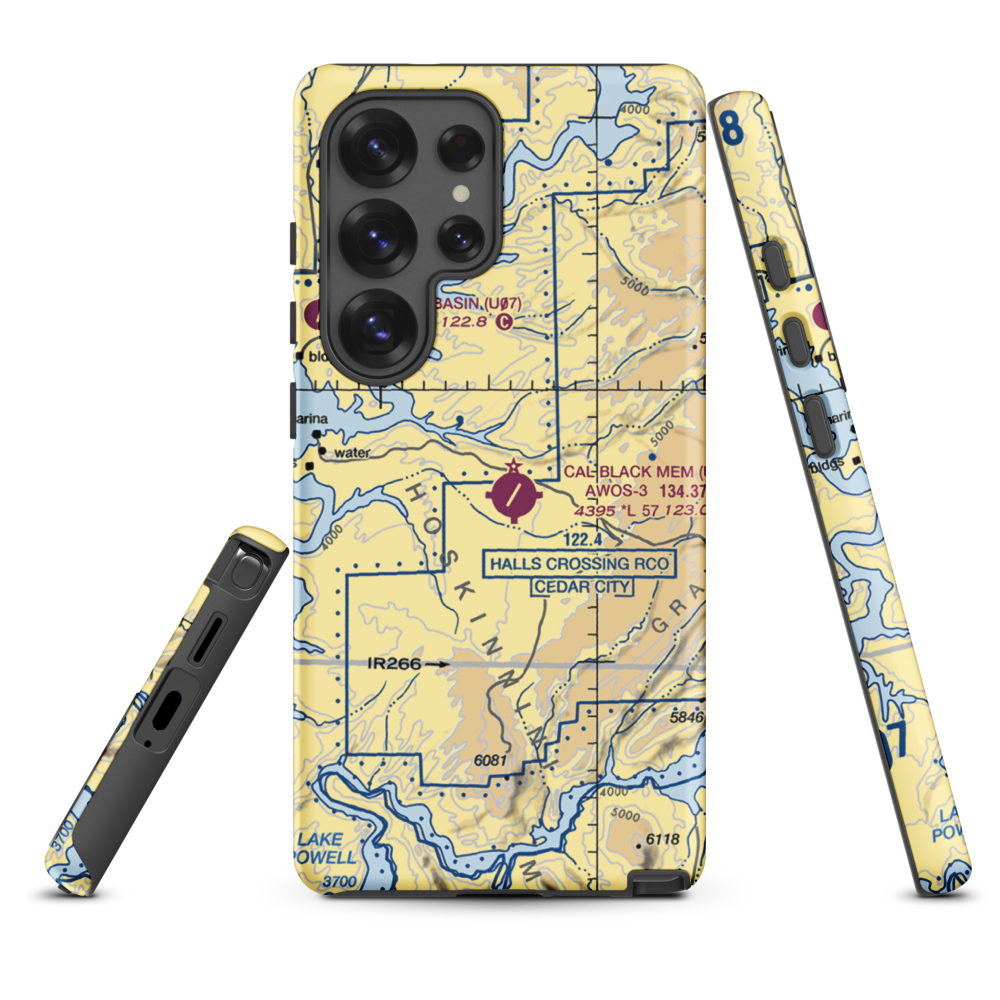 Cal Black Memorial Airport (U96) VFR Sectional Samsung Phone Case Samsung Galaxy S25 Ultra model shown