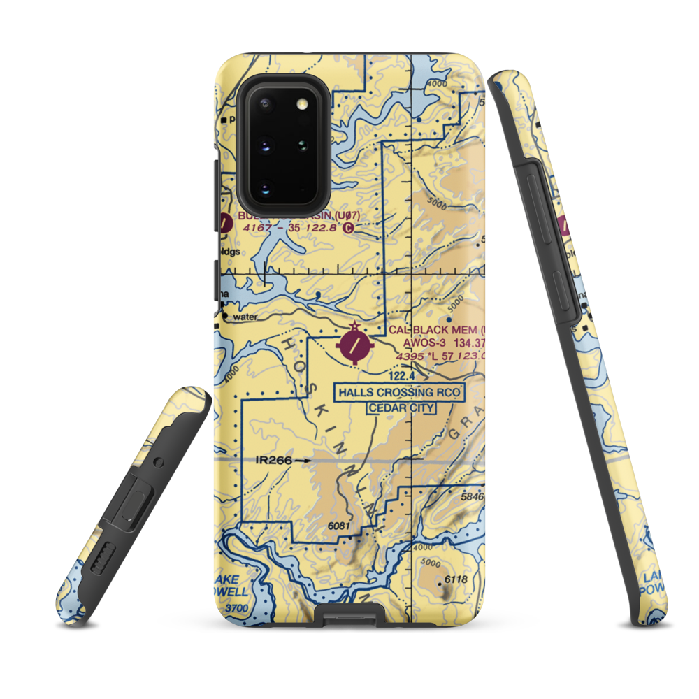 Cal Black Memorial Airport (U96) VFR Sectional Samsung Phone Case Samsung Galaxy S20 Plus model shown