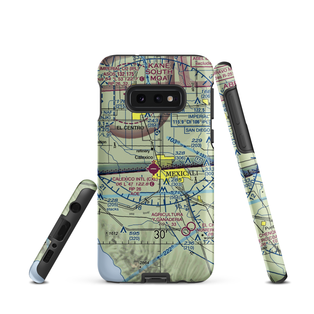 Calexico International Airport (CXL) VFR Sectional Samsung Phone Case Samsung Galaxy S10 Plus model shown