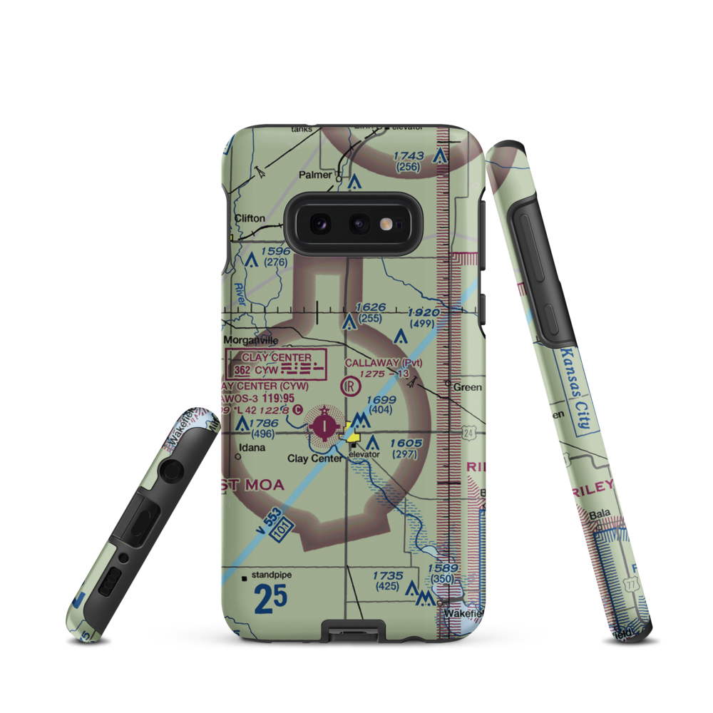 Callaway Airpark (SN33) VFR Sectional Samsung Phone Case Samsung Galaxy S10e model shown