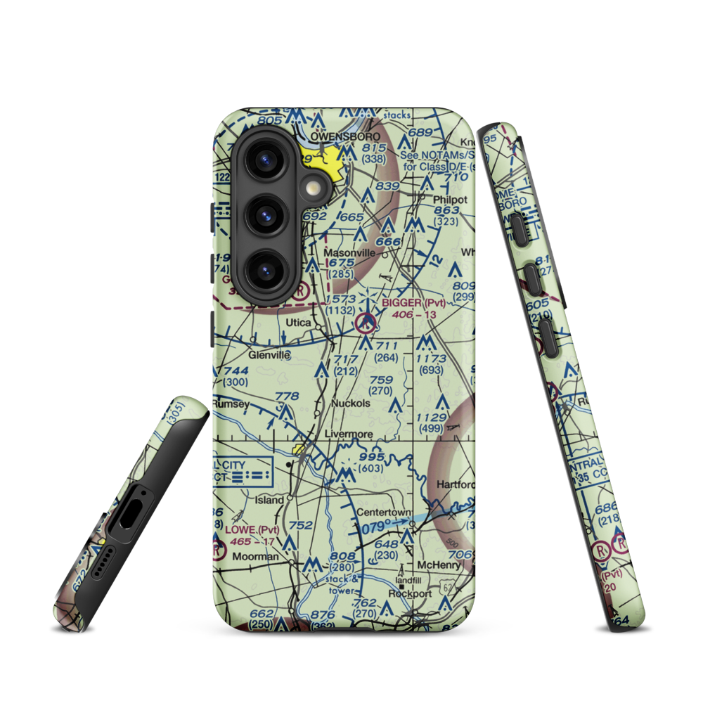 Cambron Field (0KY4) VFR Sectional Samsung Phone Case Samsung Galaxy S24 model shown