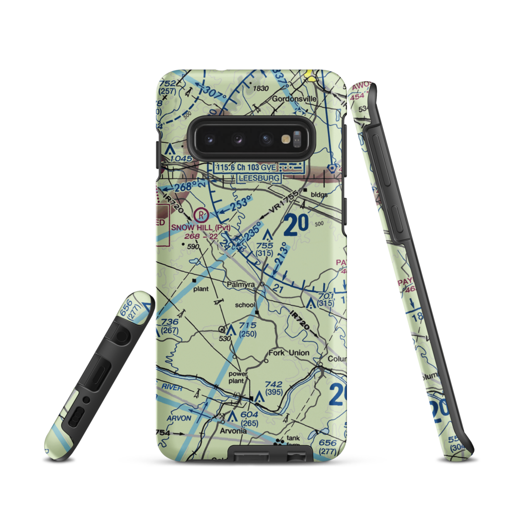 Camp Friendship Airfield (77VA) VFR Sectional Samsung Phone Case Samsung Galaxy S10 model shown