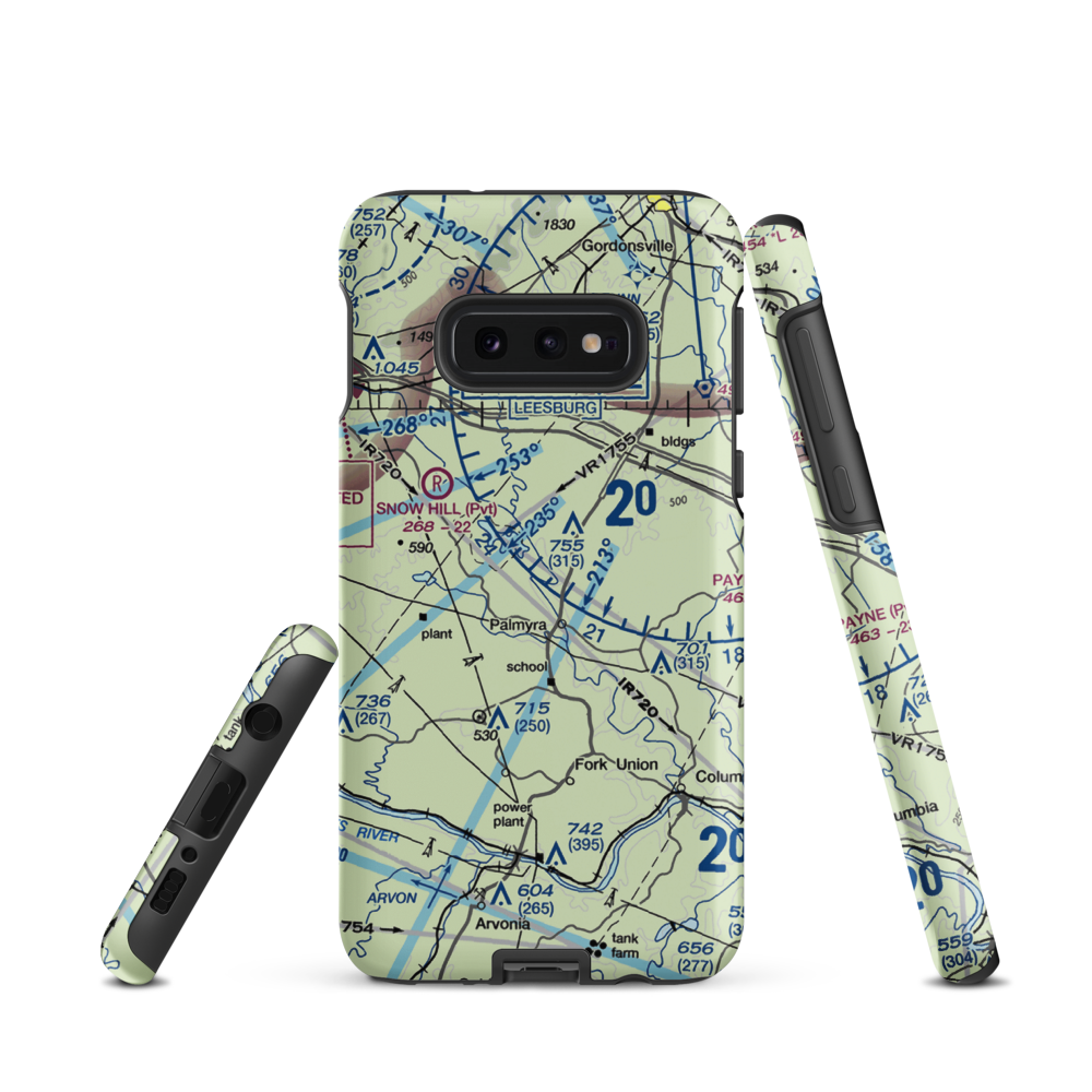 Camp Friendship Airfield (77VA) VFR Sectional Samsung Phone Case Samsung Galaxy S10e model shown