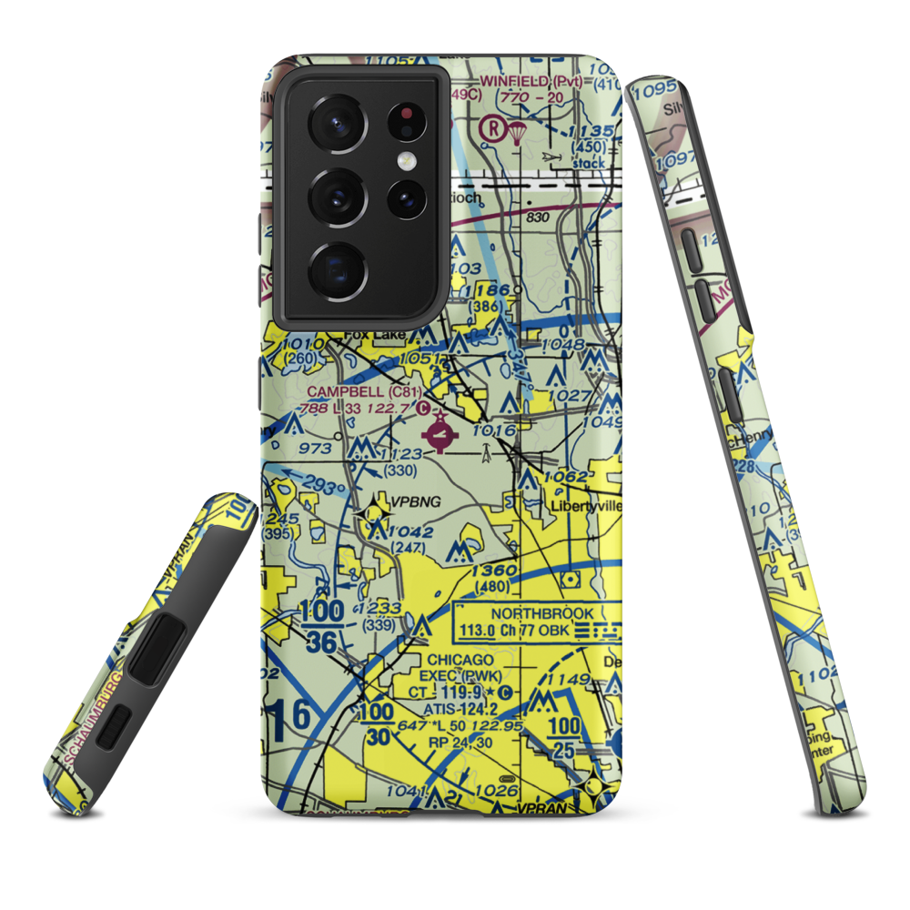 Campbell Airport (C81) VFR Sectional Samsung Phone Case Samsung Galaxy S21 Ultra model shown