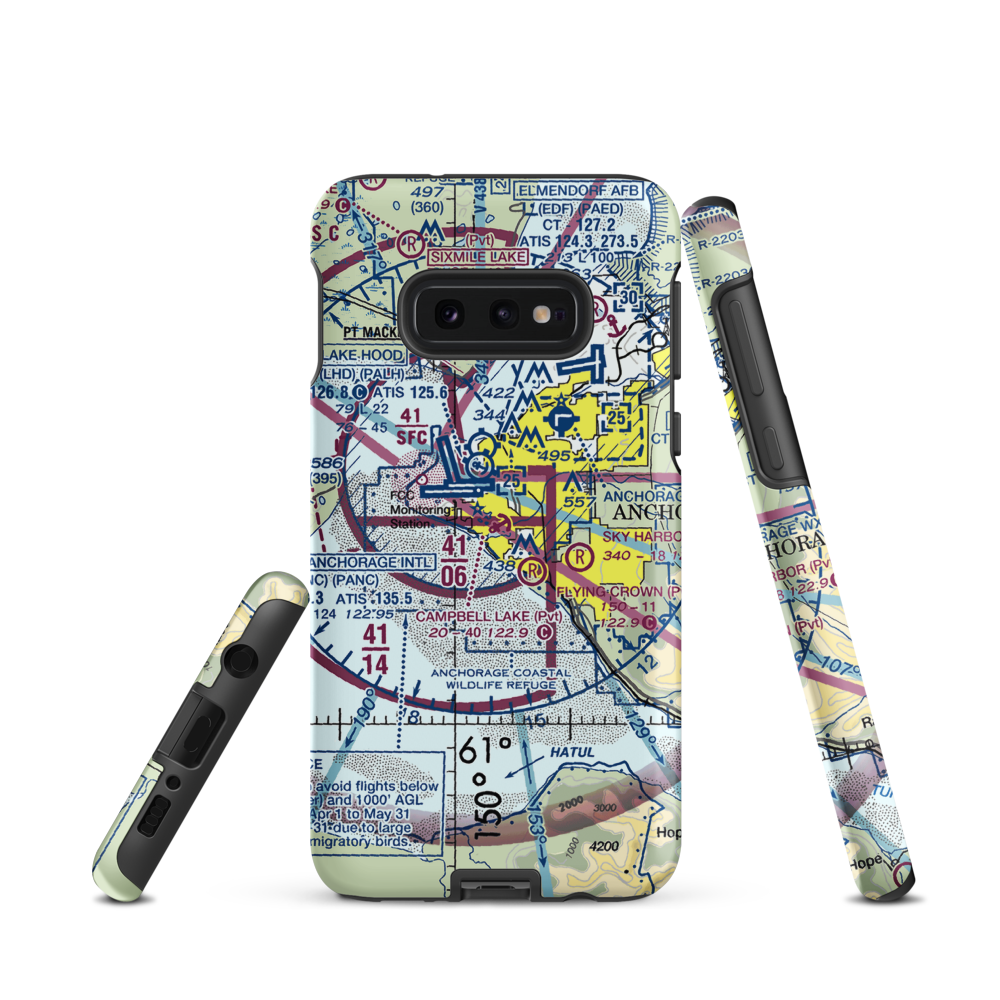 Campbell Lake Seaplane Base (33AA) VFR Sectional Samsung Phone Case Samsung Galaxy S10 Plus model shown